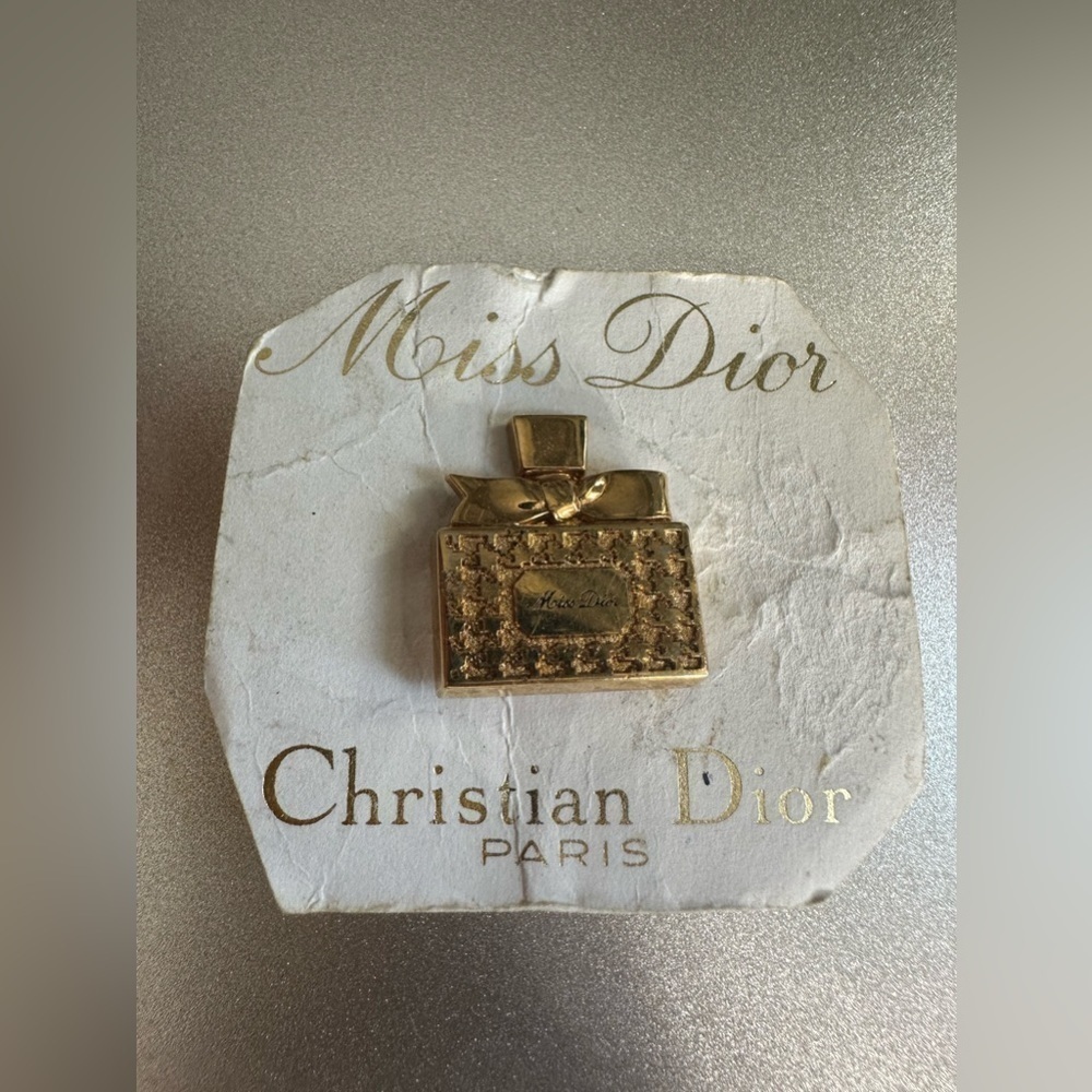 Christian Dior “Miss Dior” Vintage Perfume Bottle Pin - Picture 3 of 3